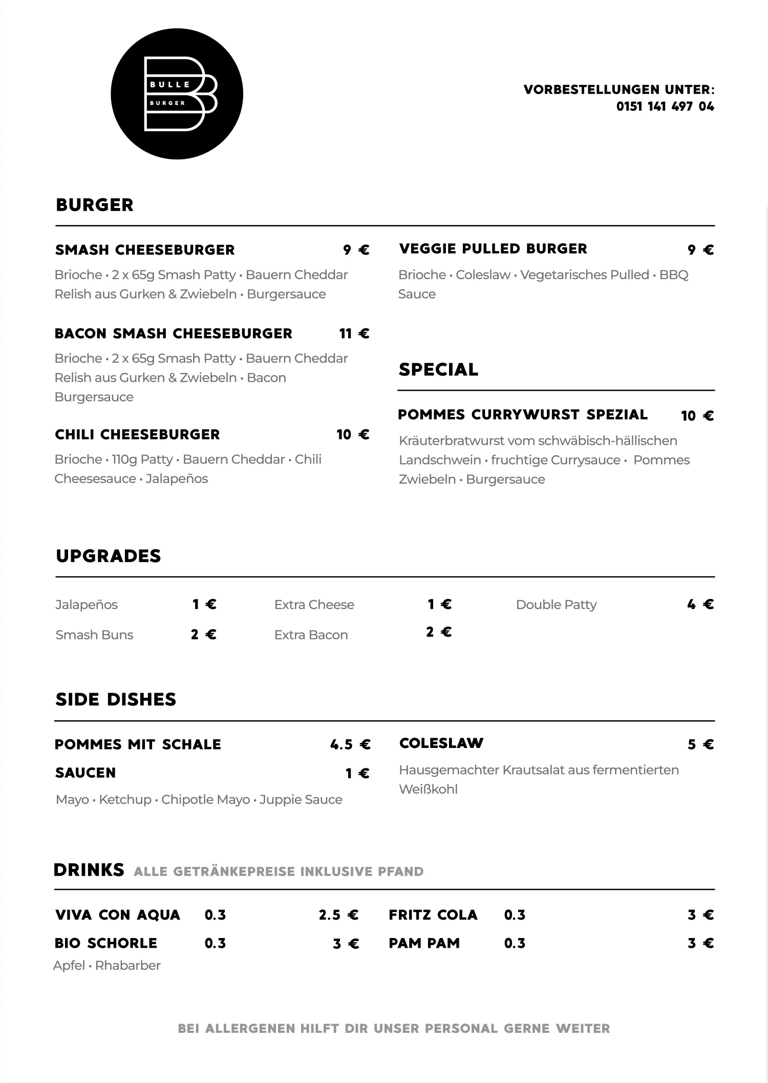 Bulle-Burger-Menu-011025-STAUFI Bulle-Burger Speisekarte Staufenplatz