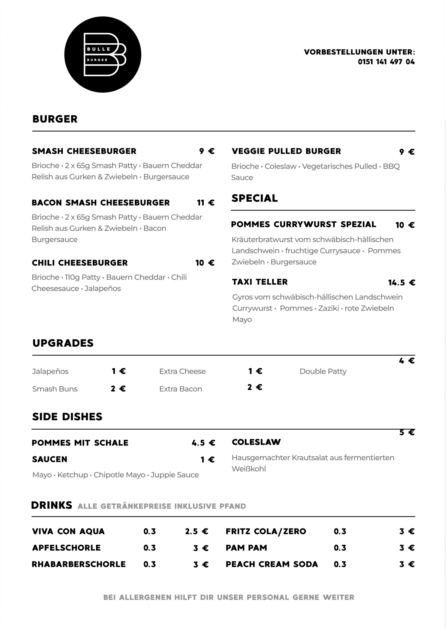 Bulle-Burger-Menu-260226-STAUFI Bulle-Burger Speisekarte Staufenplatz